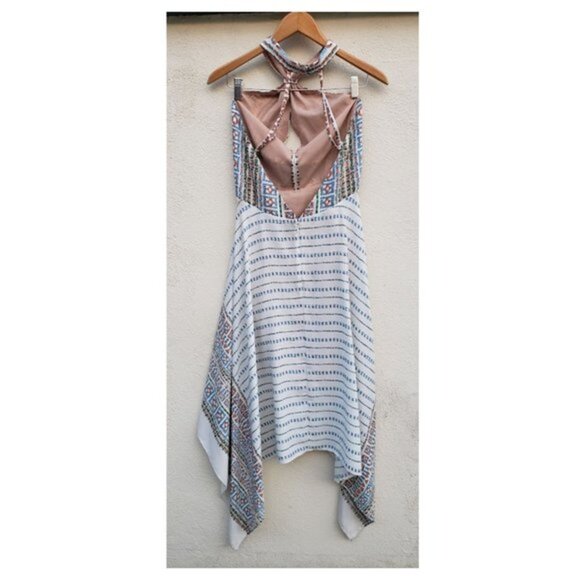 5/$100 SALE -BCBGMaxAzria Danela Light Blue Handkerchief Dress - Picture 4 of 6